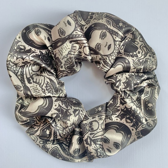 Wednesday Addams silk Scrunchie - Picture 1 of 1